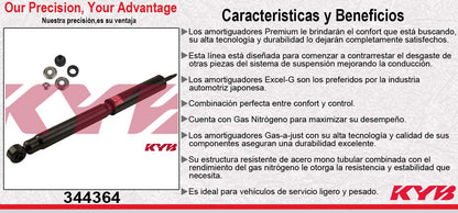 AMORTIGUADOR GAS EXCEL-G EL. (G) DODGE RAM 3500 4X2 (EJE SOLIDO) (1994-1997) (1998-1999) (2000-2002) - RAM 2500 4X4 4500 # (EJE SOLIDO) (1994-1997) (1998-1999) - RAM 3500 4X4 (EJE SOLIDO) (1994-1997) (1998-1999) (2000-2002) - RAM 2500 4X4, 2500 HD KYB