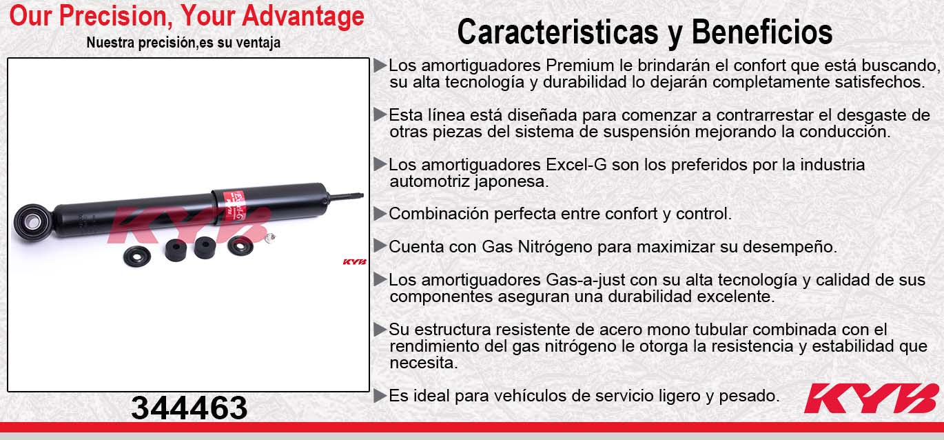 AMORTIGUADOR DELANTERO GAS EXCEL-G NISSAN VAN URVAN (2002-2013). KYB