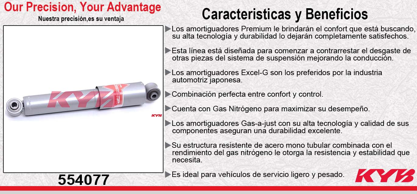 AMORTIGUADOR TRASERO GAS-A-JUST FIAT PICK UP (2007-2008) STRADA ADVENTURE KYB