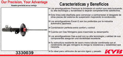 AMORTIGUADOR DELANTERO DERECHO GAS EXCEL-G CHEVROLET SONIC TURBO (2012-2018) KYB