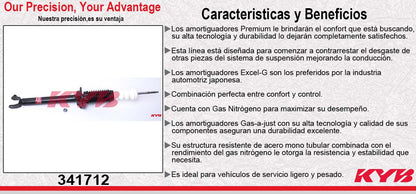 AMORTIGUADOR TRASERO GAS EXCEL-G FORD KA (2001-2008). TODOS KYB