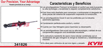 AMORTIGUADOR TRASERO GAS EXCEL-G PEUGETO. 407 (2006-2009) EXC. ELECTRICO KYB