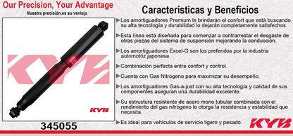 AMORTIGUADOR TRASERO GAS EXCEL-G CHEV. EQUINOX (2005-2017) - TERRAIN 2010-2017 - PONTIAC TORRENT (2006-2009) - SUZUKI XL-7 2007-2009 - SATURN VUE (2008-2010) KYB