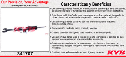 AMORTIGUADOR DELANTERO IZQUIERDO GAS EXCEL-G BMW SERIE 5 (F10) (2011-2013) - 528I - 535I - 550I (2011-2013) KYB