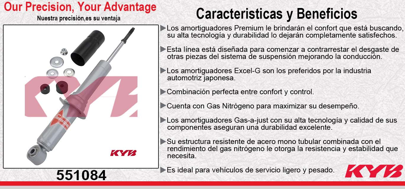 AMORTIGUADOR DELANTERO GAS-A-JUST TOYOTA. 4 RUNNER TODAS (1996-2002) KYB