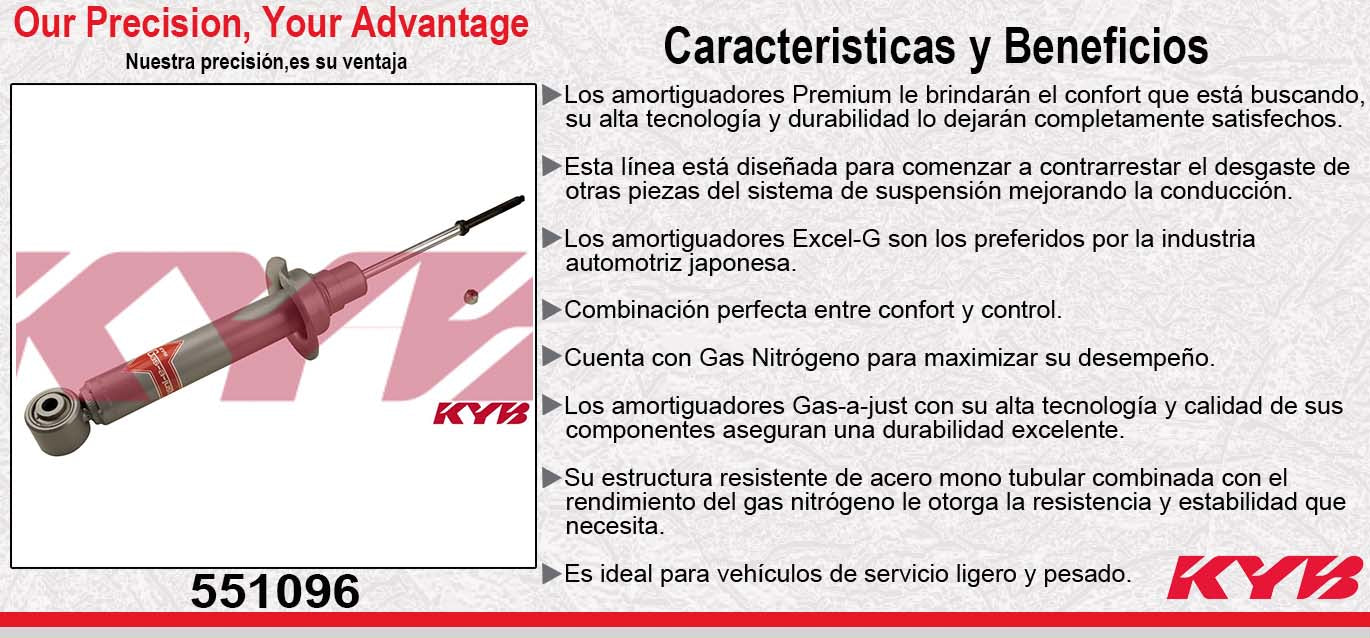 AMORTIGUADOR DELANTERO GAS-A-JUST MITSUBISHI. MONTERO (2001-2004) KYB