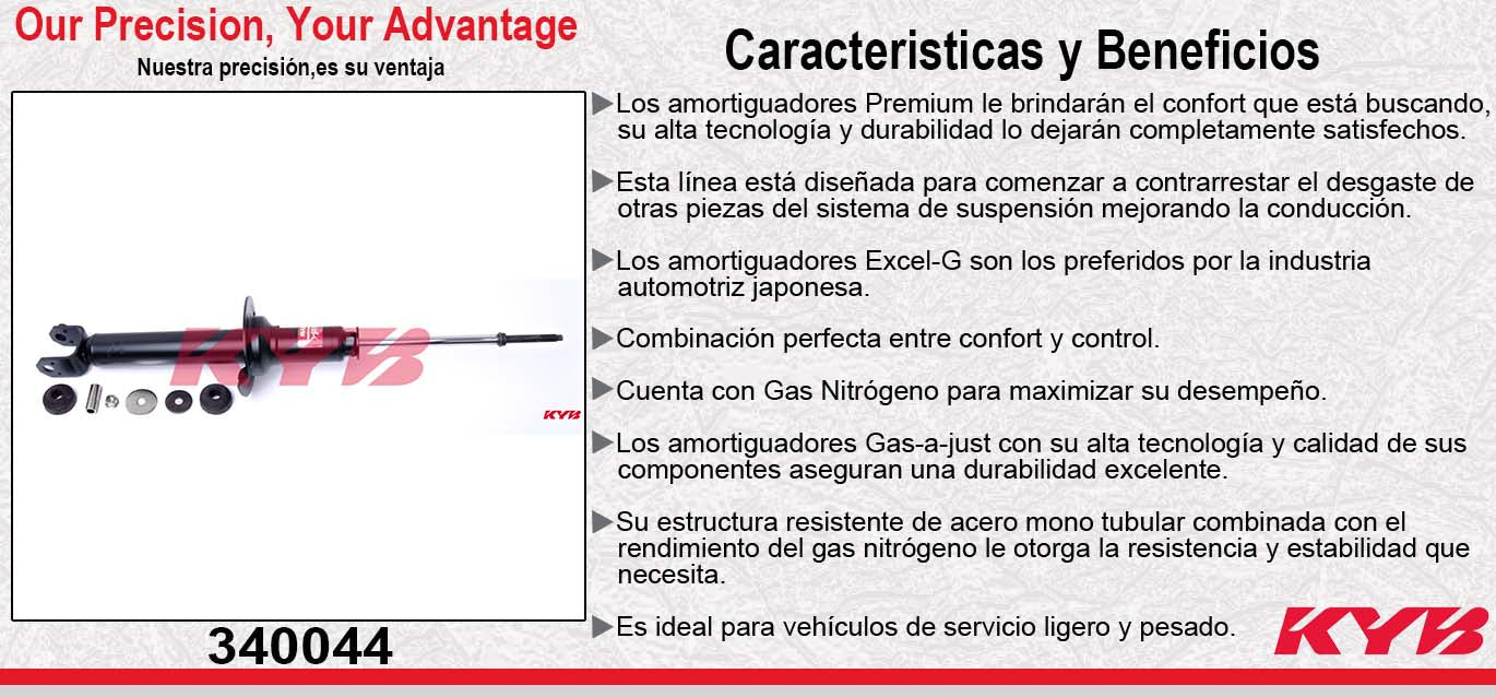 AMORTIGUADOR TRASERO GAS EXCEL-G HONDA ACCORD (2008-2012). KYB