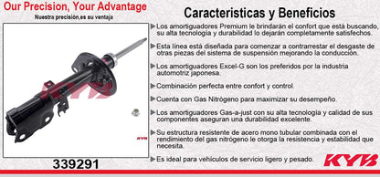 AMORTIGUADOR TRASERO IZQUIERDO GAS EXCEL-G TOYOTA CAMRY LE - XLE EXC. V6 (2012-2013) - CAMRY (2012-2014) KYB