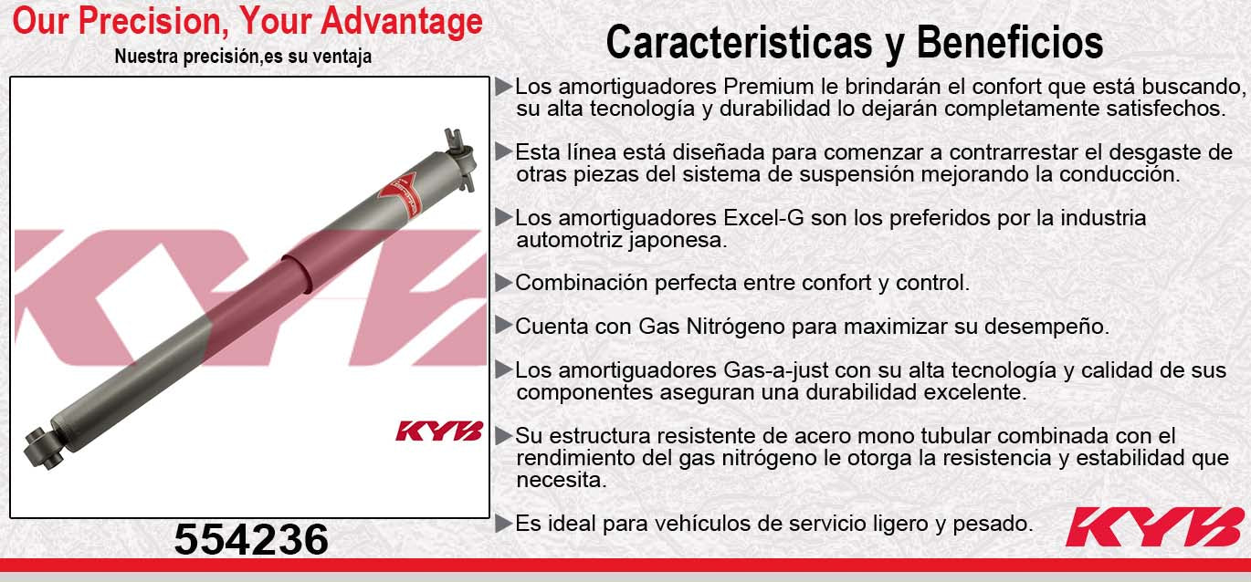 AMORTIGUADOR TRASERO GAS-A-JUST FORD EXCURSION 4X2 (2000-2005) KYB