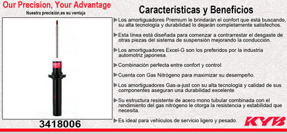AMORTIGUADOR DELANTERO GAS EXCEL-G AUDI Q5 L4 2.0 (2018-2020). KYB