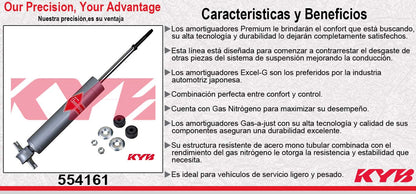 AMORTIGUADOR DELANTERO GAS-A-JUST DODGE DAKOTA 4X2 (1997-2004) - DURANGO 4X2 (1999-2003) - CHEV. ASTRO - SAFARI (1985-2005) KYB
