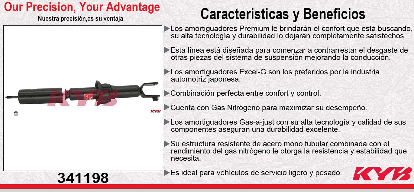 AMORTIGUADOR TRASERO GAS EXCEL-G HONDA CIVIC (1996-2000) - ACURA. EL (1997-2000) KYB