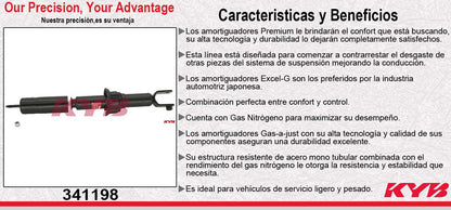 AMORTIGUADOR TRASERO GAS EXCEL-G HONDA CIVIC (1996-2000) - ACURA. EL (1997-2000) KYB