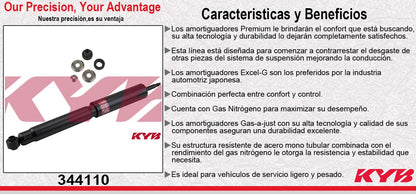 AMORTIGUADOR TRASERO DERECHO GAS EXCEL-G FORD COUGAR TODOS [EXC. SUSPENSIËN AJUSTABLE] (1989-1997) - FORD THUNDERBIRD TODOS (EXC SUSP AJUSTABLE) (1989-1997) KYB