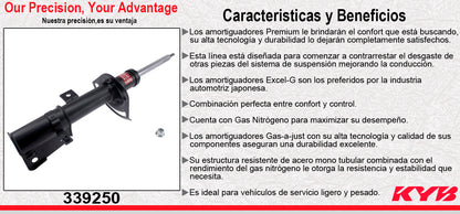 AMORTIGUADOR DELANTERO IZQUIERDO GAS EXCEL-G DODGE JOURNEY (2009-2013). KYB