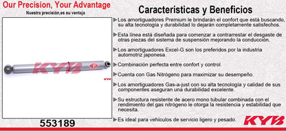 AMORTIGUADOR TRASERO GAS-A-JUST MITSUBISHI. L200 (2008-2010) KYB