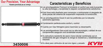 AMORTIGUADOR TRASERO GAS EXCEL-G CHEV SUBURBAN (2015-2018). EXC SUSP ELECTRONICA KYB