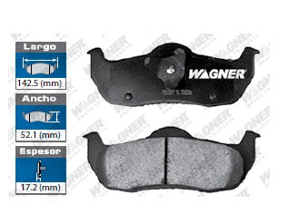 BALATA SEMIMETÁLICA TRASERA INFINITI QX56 2004-2010 / JEEP COMMANDER 2006-2010 / GRAND CHEROKEE 2005-2010 / NISSAN ARMADA 2005-2015 / PATHFINDER 04 / TITAN 2004-2015 WAGNER