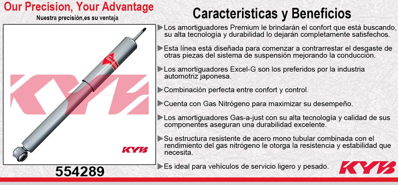 AMORTIGUADOR TRASERO GAS-A-JUST FORD GRAND MARQUIS, MARQUIS TODOS (1979-2002) - FORD LTD II TODOS (1977-1979) - FORD RANCHERO TODOS (1972-1979) KYB