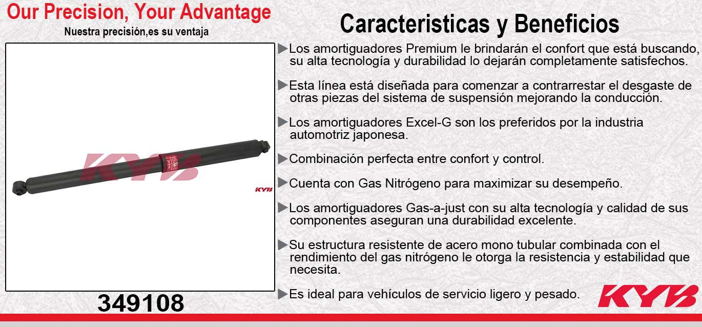 AMORTIGUADOR TRASERO GAS EXCEL-G FORD. F-150 4WD (2009-2014) KYB