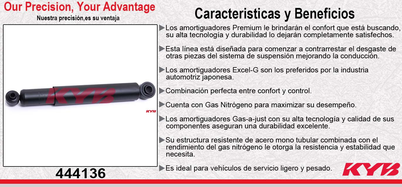 AMORTIGUADOR TRASERO HIDRÁULICO MAZDA PICK-UP B1600-B2000-B2500 B2600 4X4 (1987-1993) KYB