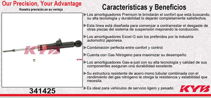 AMORTIGUADOR TRASERO GAS EXCEL-G MITSU LANCER EXC. PARA MODELOS GTS (2008-2010) KYB