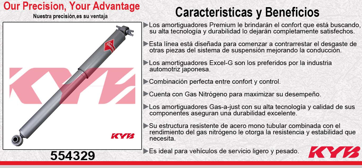 AMORTIGUADOR TRASERO GAS-A-JUST CHEV CANYON 4WD TODOS (2004-2010) - CHEV. COLORADO 4WD (2004-2010) KYB