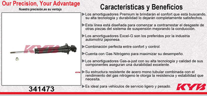AMORTIGUADOR TRASERO GAS EXCEL-G FORD FIVE HUNDRED 2WD (2005-2007) - MERCURY. MONTEGO (2005-2007) KYB