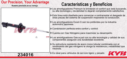 AMORTIGUADOR TRASERO GAS EXCEL-G FORD TOPAZ (1984-1994) - TEMPO (1984-1994). KYB