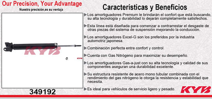 AMORTIGUADOR TRASERO GAS EXCEL-G NISSAN. 370Z EXC. HICAS (2009-2014) KYB