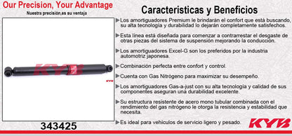 AMORTIGUADOR TRASERO GAS EXCEL-G NISSAN VAN URVAN (2000-2013). KYB