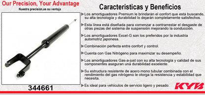 AMORTIGUADOR TRASERO GAS EXCEL-G DODGE DART (2013-2016). KYB