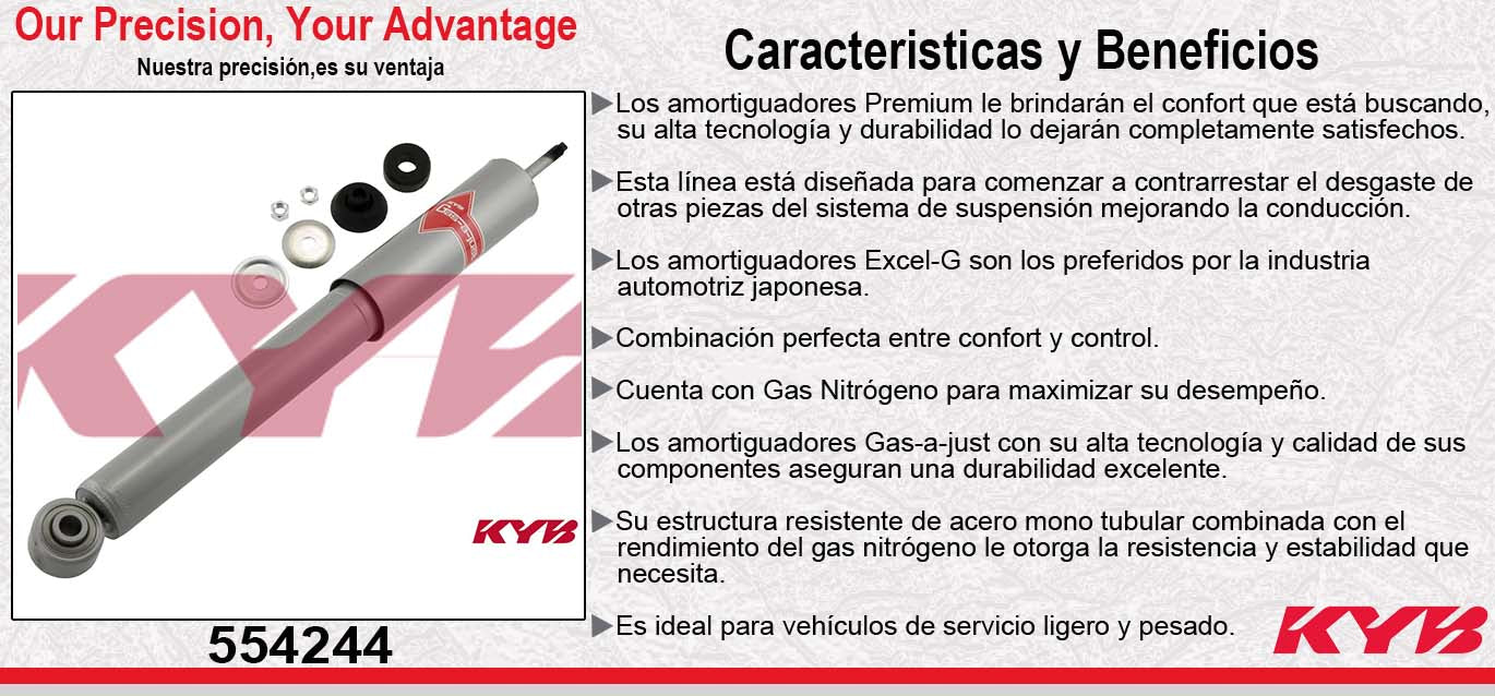 AMORTIGUADOR DELANTERO GAS-A-JUST ISUZU RODEO (1998-2004) - AMIGO 1998-2000 - RODEO SPORT (2001-2003) - HONDA PASSPORT (1998-2002) KYB