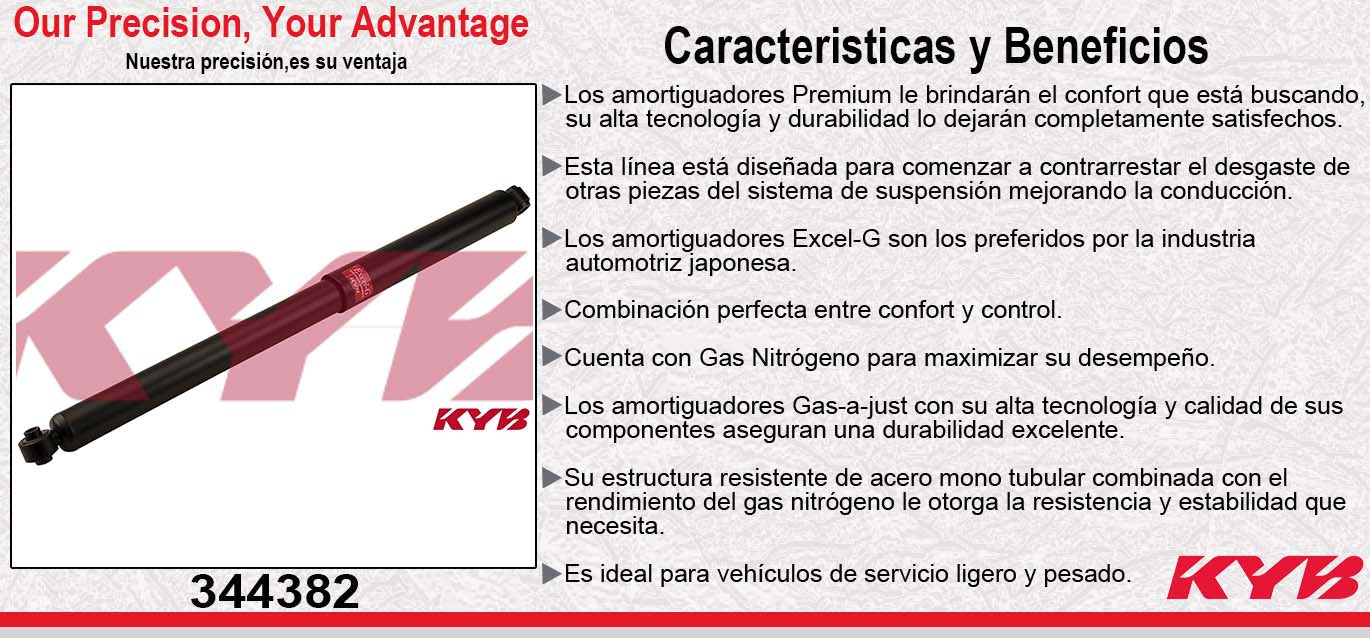 AMORTIGUADOR TRASERO GAS EXCEL-G FORD F-250 [SOLO PARA MODELOS 2WD] SUPERDUTY (3/4 TON.) (1999-2004) -FORD F-350 [SOLO PARA MODELOS 2WD] (SUPERDUTY 1 TON.) (SOLO CON LLANTA DOBLE EN EL EJE ) (05) - FORD F-350 [SOLO PARA MODELOS 2WD] (SUPERDUTY) (NO KYB