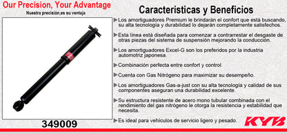 AMORTIGUADOR TRASERO GAS EXCEL-G CHEV EXPRESS VAN & PASAJEROS TODOS (2012-2014). KYB