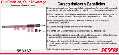 AMORTIGUADOR TRASERO GAS-A-JUST MERCEDES BENZ. CLK 320 (03) - CLK 350 (2006-2009) - CLK 55 AMG (2004-2006) - CLK 550 (2007-2009) KYB