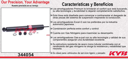 AMORTIGUADOR DELANTERO GAS EXCEL-G TOYOTA. 4RUNNER TODAS (1984-1985) - PICKUP. EXC. T100 TACOMA 4 RUNNER TODAS 4WD (1984-1985) KYB