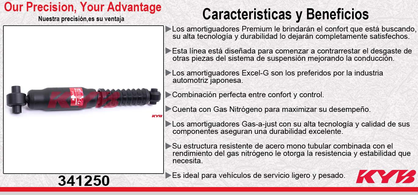 AMORTIGUADOR TRASERO GAS EXCEL-G PEUGEOT 207 (2008-2014) - PEUGEOT 207 COMPAC (09). KYB