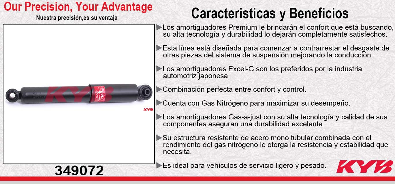 AMORTIGUADOR TRASERO GAS EXCEL-G CHEV ASTRA (2007-2008) KYB
