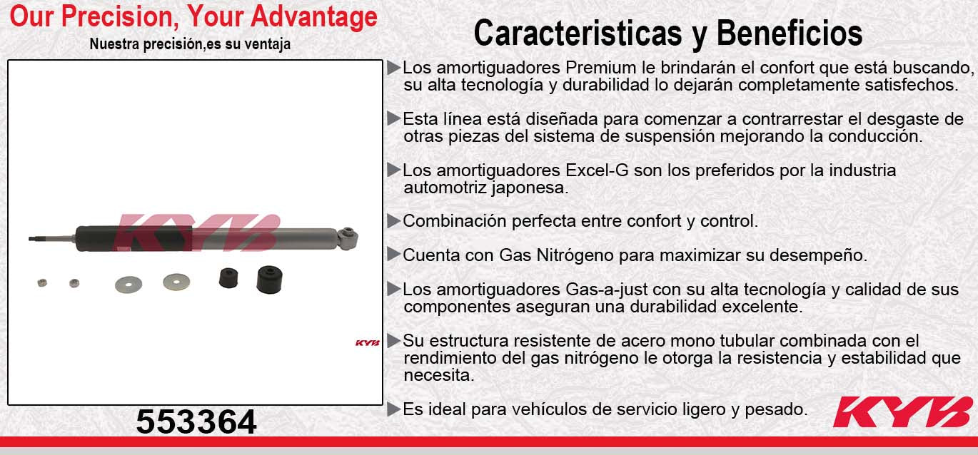 AMORTIGUADOR TRASERO GAS-A-JUST CHRYS CROSSFIRE (2004-2008) EXC. SRT6 KYB
