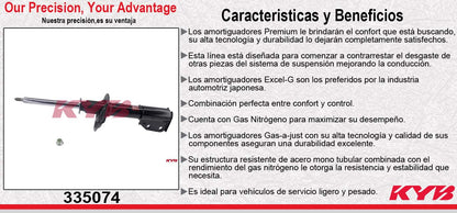 AMORTIGUADOR DELANTERO DERECHO GAS EXCEL-G CHEV. EQUINOX (2010-2017) - TERRAIN (2010-2017) EXCEPTO RIN 19 KYB