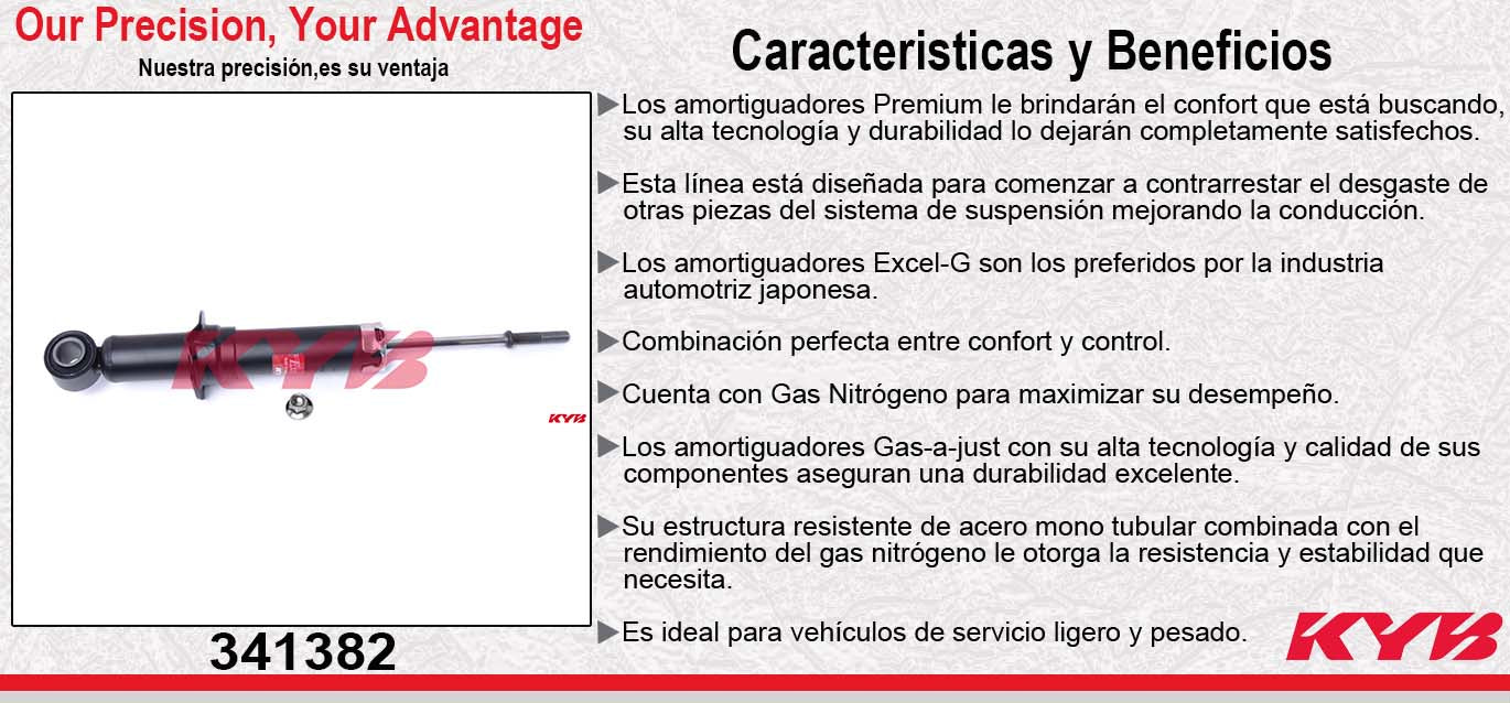 AMORTIGUADOR TRASERO GAS EXCEL-G TOYOTA COROLLA (2003-2008) KYB