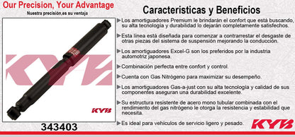 AMORTIGUADOR TRASERO GAS EXCEL-G TOYOTA. T100 4WD (1993-1998) KYB