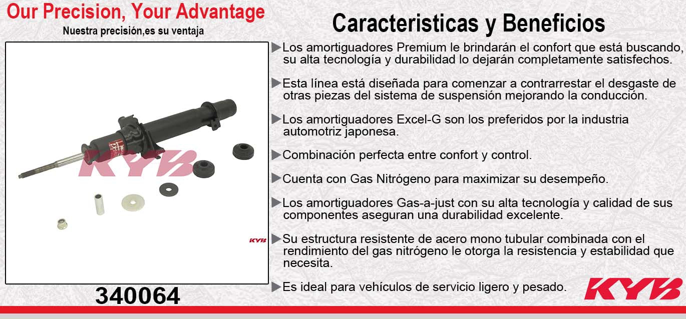AMORTIGUADOR DELANTERO DERECHO GAS EXCEL-G HONDA ACCORD (2010-2011) - CROSSTOUR (12) KYB