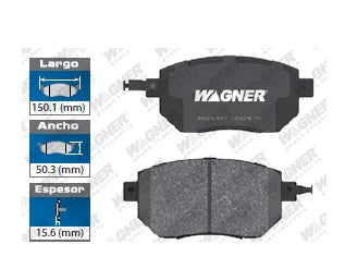 BALATA SEMIMETÁLICA TRASERA FORD CROWN VICTORIA 2003-2011 / RANGER 2010-2011 / LINCOLN TOWN CAR 2005-2011 / MERCURY GRAND MARQUIS 2003-2011 WAGNER