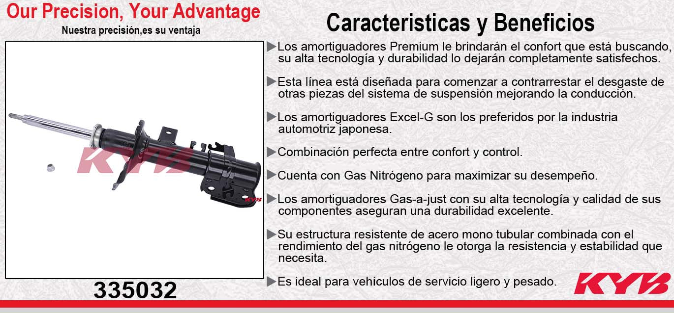 AMORTIGUADOR DELANTERO DERECHO GAS EXCEL-G NISSAN PATHFINDER (2000-2004) KYB
