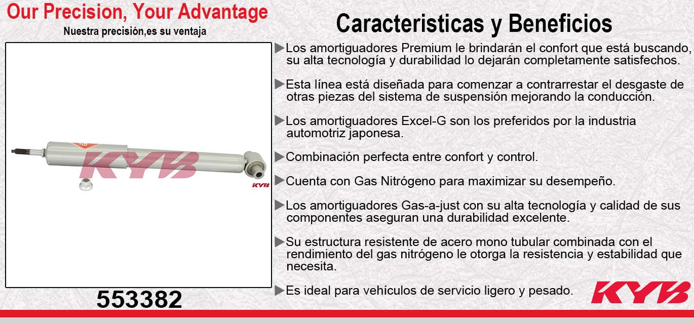 AMORTIGUADOR TRASERO GAS-A-JUST VOLVO. XC90 (2003-2014) EXC. SUSP AIRE KYB