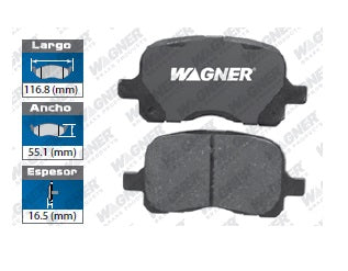 BALATA CERÁMICA DELANTERA CHEV PRIZM 1998-2002 / TOYOTA COROLLA 1998-2002 WAGNER
