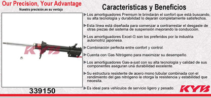 AMORTIGUADOR TRASERO IZQUIERDO GAS EXCEL-G SUBARU FORESTER (2006-2008) EXC. AUTONIVELANTE KYB