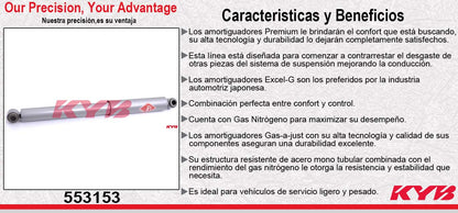 AMORTIGUADOR TRASERO GAS-A-JUST NISSAN PICKUP NP300 4WD (2009-2011) KYB